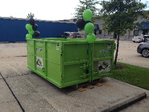 New Orleans Dumpster Rental with Balloons
